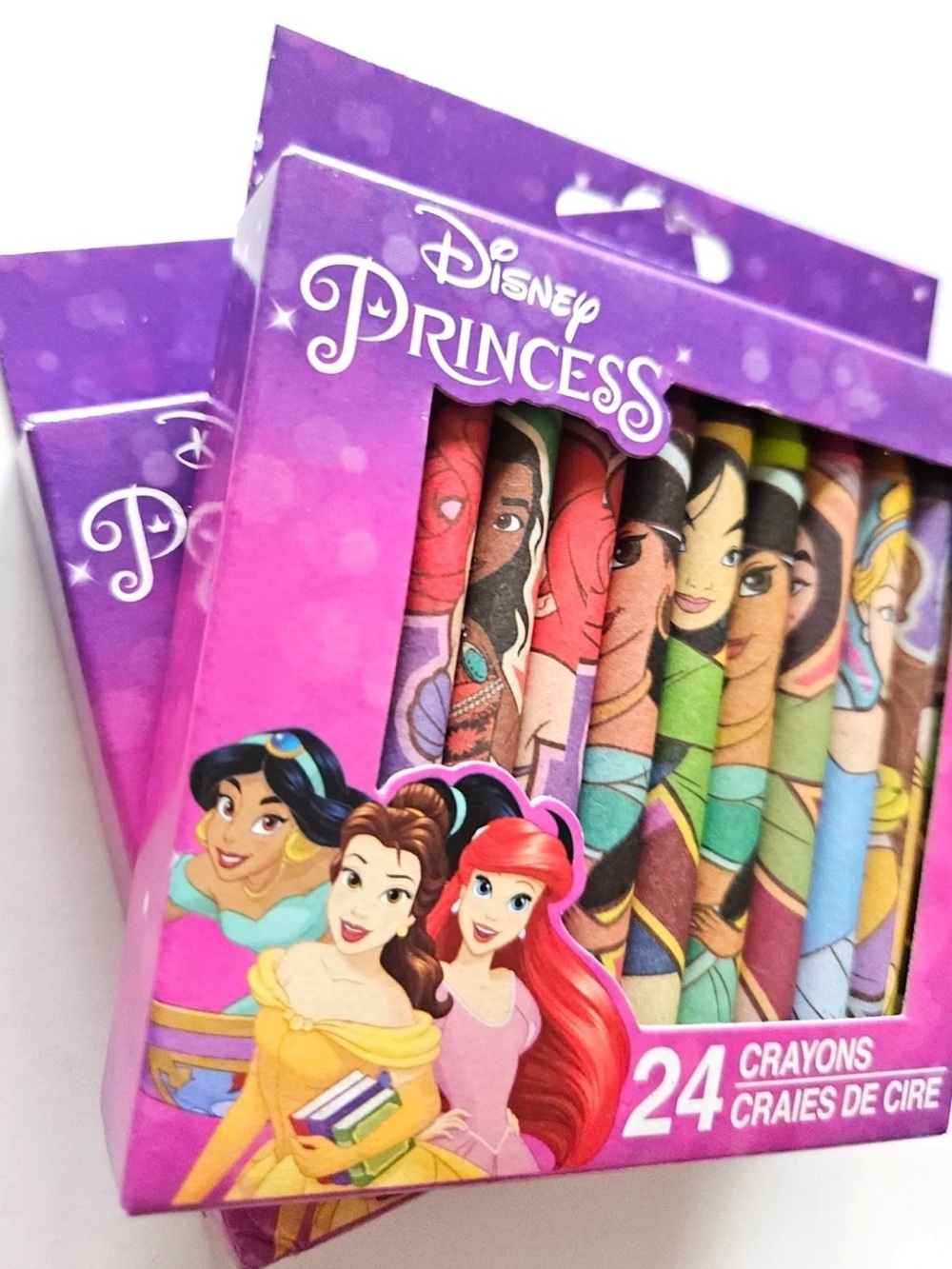 Disney Princess Crayon Pack in Purple Box - 24 Count
